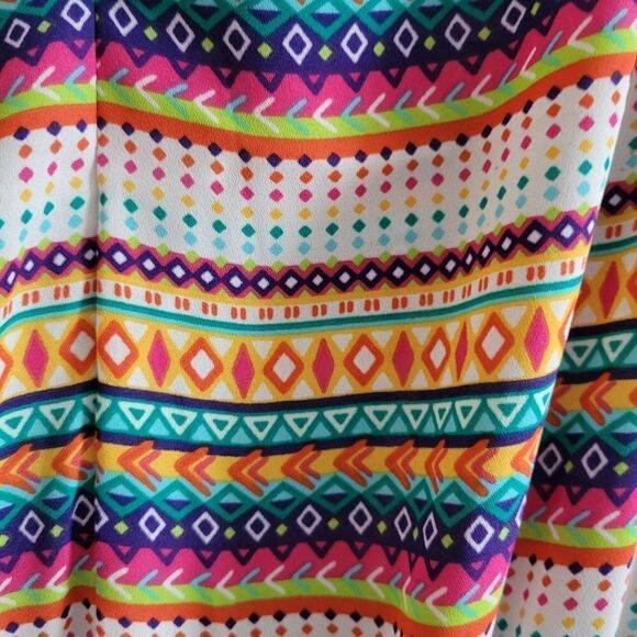 Renee C. Sleeveless multicolored dress Women's medium pre-owned - Picture 3 of 6